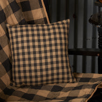Country Primitive Black Check Fabric Pillow