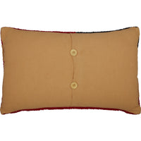 Americana Patriotic Patch Flag Hooked Pillow