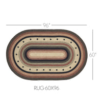 Colonial Star Jute Rug Oval 60x96