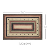 Colonial Star Jute Rug Rectangle w Pad 60x96