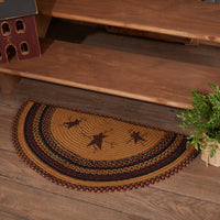 Heritage Farms Star & Pip Half Circle Braided Rug Slice