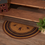 Heritage Farms Star & Pip Half Circle Braided Rug Slice