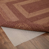 Burgundy Tan Jute Rug Rectangle 60x96