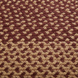 Burgundy Tan Jute Rug Rectangle 60x96