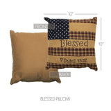 Patriotic Patch Blessed Pillow