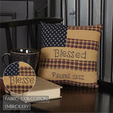 Patriotic Patch Blessed Pillow