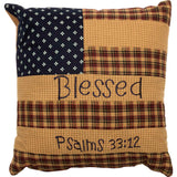 Patriotic Patch Blessed Pillow