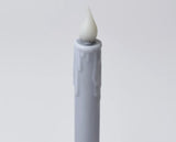 Country Primitive Gray Led Timer Taper Candle 7"
