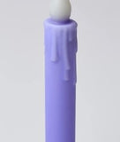 Country Primitive Lavender Purple Led Timer Taper Candle 7"
