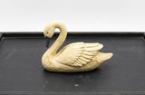 Primitive 8.5" Vintage Bent Neck Resin Swan