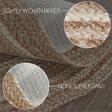 Natural & Cream Jute Rug Oval 60x96