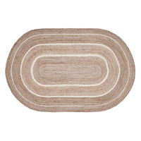 Natural & Cream Jute Rug Oval 60x96