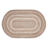 Natural & Cream Jute Rug Oval 60x96