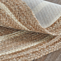Natural & Cream Jute Rug Oval 60x96