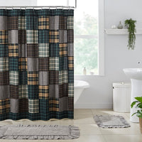 Country Primitive Pine Grove Patchwork Shower Curtain