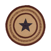 Potomac Stencil Star Braided Jute Trivet  15" Round