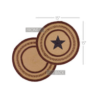 Potomac Stencil Star Braided Jute Trivet  15" Round