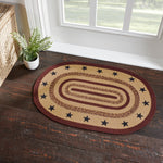 Potomac Stencil Star Braided Jute Rug Oval 24x36