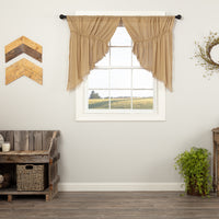 Tobacco Cloth Khaki Prairie Swag Fringed
