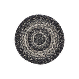 Sawyer Mill Black Braided Trivet 8" Round