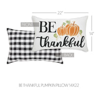  Be Thankful Pumpkin Pillow- BJ'S Country Charm