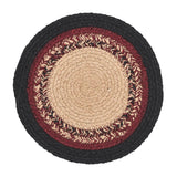 Country Primitive Connell Braided Trivet Stenciled Star 8 inch