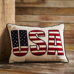 Country Primitive Patriotic USA Pillow 14x20