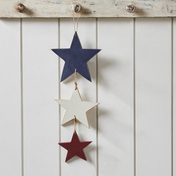 Patriotic Triple Hanging Stars Ornament