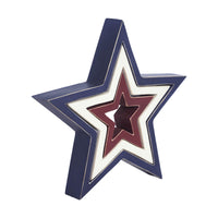 Primitive Patriotic Wooden Nested Stars