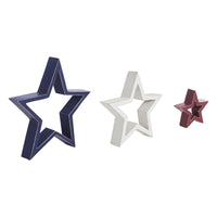 Primitive Patriotic Wooden Nested Stars