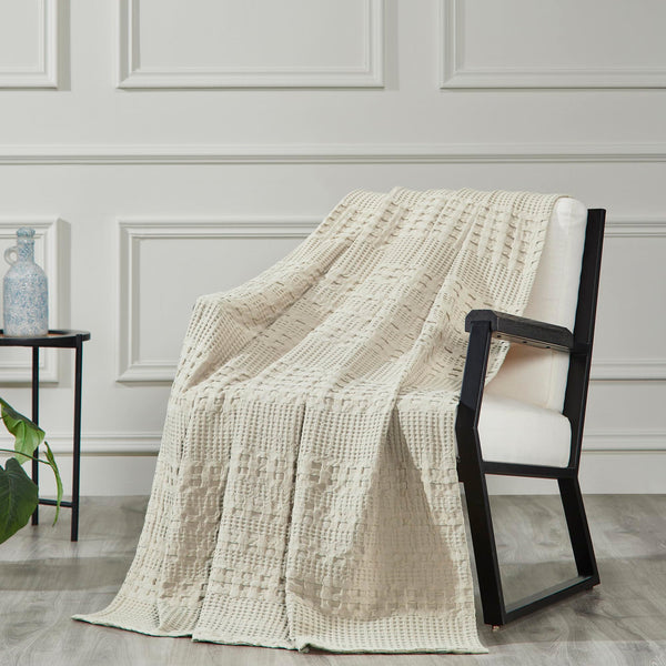 Waffle Weave Natural Throw 50x60