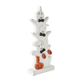 Country Primitive Wooden Ghost Stack BOO Shelf Sitter