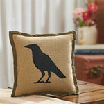 Raven Harvest Raven Pillow 9"x9"