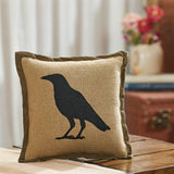 Raven Harvest Raven Pillow 9"x9"