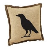 Raven Harvest Raven Pillow 9"x9"