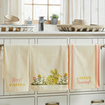 Set of 3 Bunny Hop Floral Bunny & Easter Tea Towels