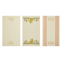 Set of 3 Bunny Hop Floral Bunny & Easter Tea Towels