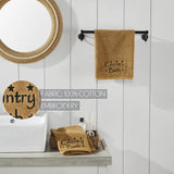 Primitive Country Bath Stars Hand Towel Tan