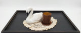 Primitive 9" Vintage Bent Neck Resin Swan White