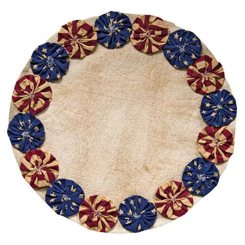 Patriotic YoYo Candle Mat
