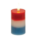 Red White Blue Pillar Led Candle