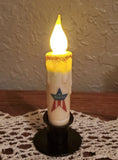 Country Primitive America Star Timer Taper Candle 4.5"