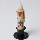 Country Primitive America Star Timer Taper Candle 4.5"