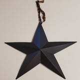 Rustic Primitive 12" Metal Barn Star Black