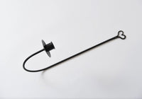 Black Heart Taper Candle Sconce