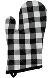 Black White Check Oven Mitt 