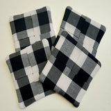 Black and White Check Coasters