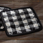 Black and white check pot holder