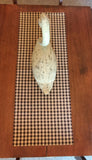 Black Check Homespun Table Runner 33"