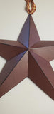 Country Primitive 12" Metal Barn Star Burgundy